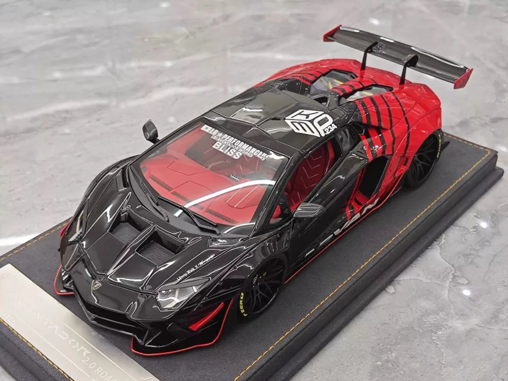 [Ares modello] 1:18 Lamborghini 2022 Aventador 2.0 Roadster Advan Livery modellino di auto resina