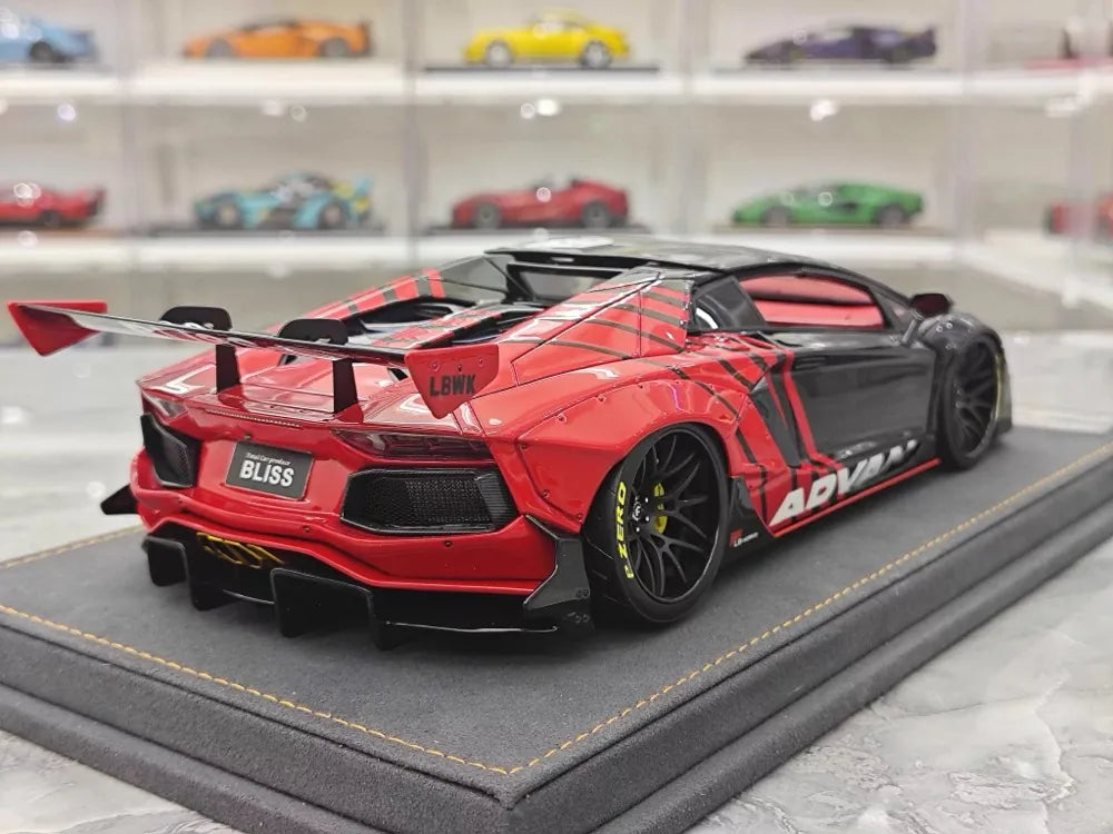 [Ares modello] 1:18 Lamborghini 2022 Aventador 2.0 Roadster Advan Livery modellino di auto resina