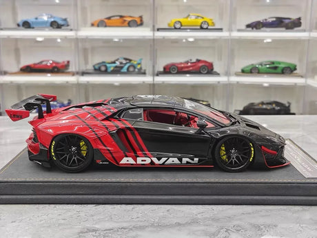 [Ares Model] 1:18 Lamborghini 2022 Aventador 2.0 Roadster Advan Livery Model Car Resin