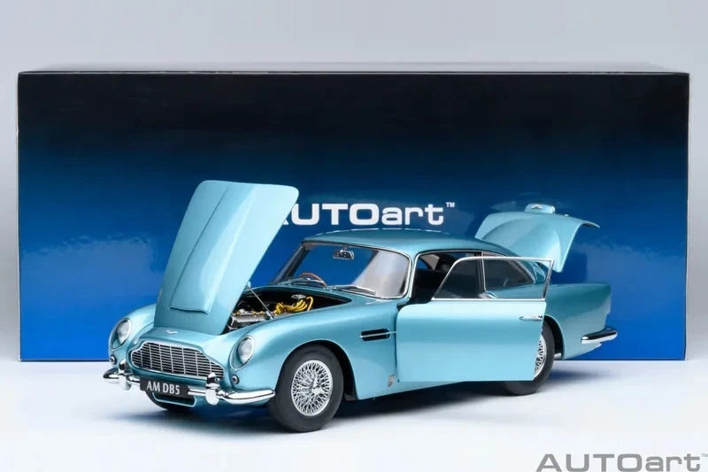 [AutoArt] 1:18 Aston Martin 1963 DB5 Blue Model Car Die-Cast