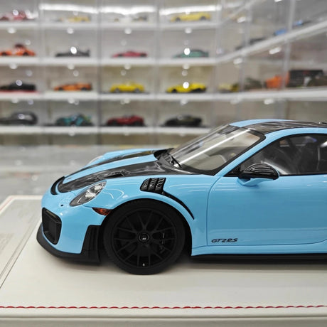 [Davis & Giovanni] 1:18 Porsche 2018 911 GT2 RS Weissach Package Blue Model Car Resin