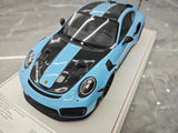 [Davis & Giovanni] 1:18 Porsche 2018 911 GT2 RS Weissach Förpackning blå modellbil harts