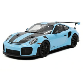 [Davis & Giovanni] 1:18 Porsche 2018 911 GT2 RS Weissach Förpackning blå modellbil harts