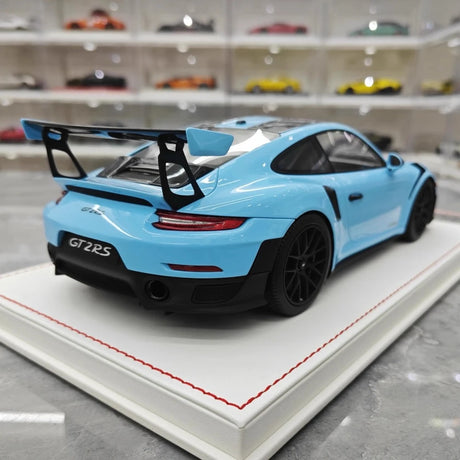 [Davis & Giovanni] 1:18 Porsche 2018 911 GT2 RS Weissach Package Blue Model Car Resin
