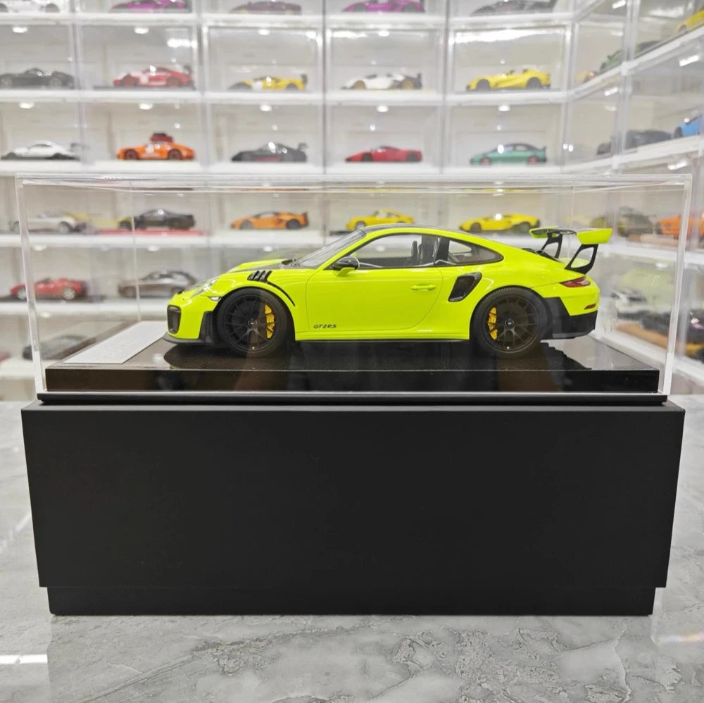 [Davis & Giovanni] 1:18 Porsche 2018 911 GT2 RS Weissach confezione Cyan modellino di auto resina
