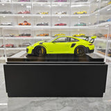 [Davis & Giovanni] 1:18 Porsche 2018 911 GT2 RS Weissach confezione Cyan modellino di auto resina