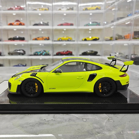 [Davis & Giovanni] 1:18 Porsche 2018 911 GT2 RS Weissach Package Cyan voiture miniature Resin