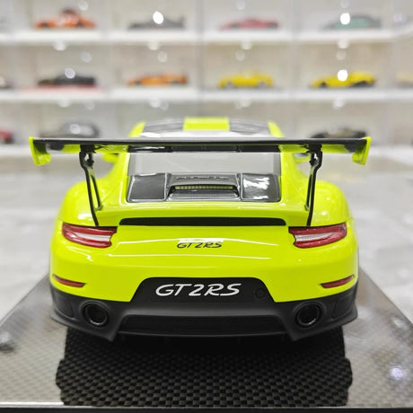 [Davis & Giovanni] 1:18 Porsche 2018 911 GT2 RS Weissach Package Cyan voiture miniature Resin