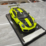 [Davis & Giovanni] 1:18 Porsche 2018 911 GT2 RS Weissach confezione Cyan modellino di auto resina