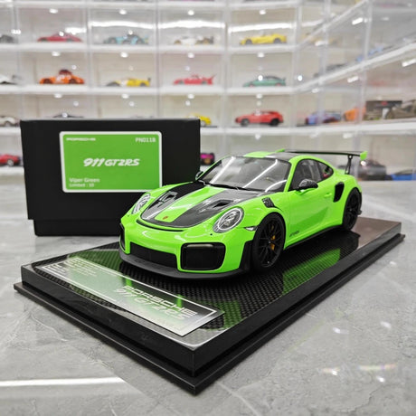[Davis & Giovanni] 1:18 Porsche 2018 911 GT2 RS Weissach Package vert voiture miniature Resin