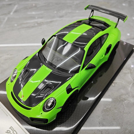 [Davis & Giovanni] 1:18 Porsche 2018 911 GT2 RS Weissach Package vert voiture miniature Resin