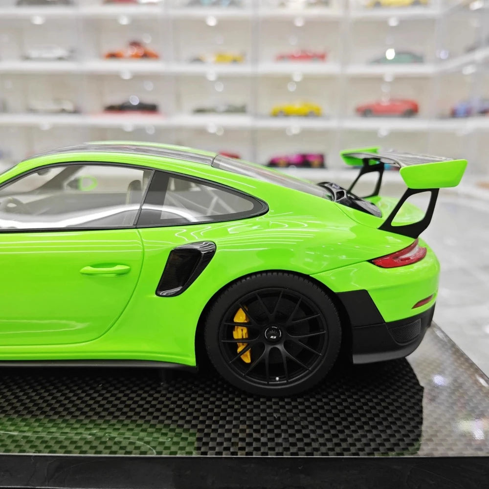 [Davis & Giovanni] 1:18 Porsche 2018 911 GT2 RS Weissach confezione verde modellino di auto resina