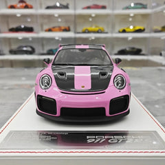[Davis & Giovanni] 1:18 Porsche 2018 911 GT2 RS Weissach Package Pink Model Car Resin