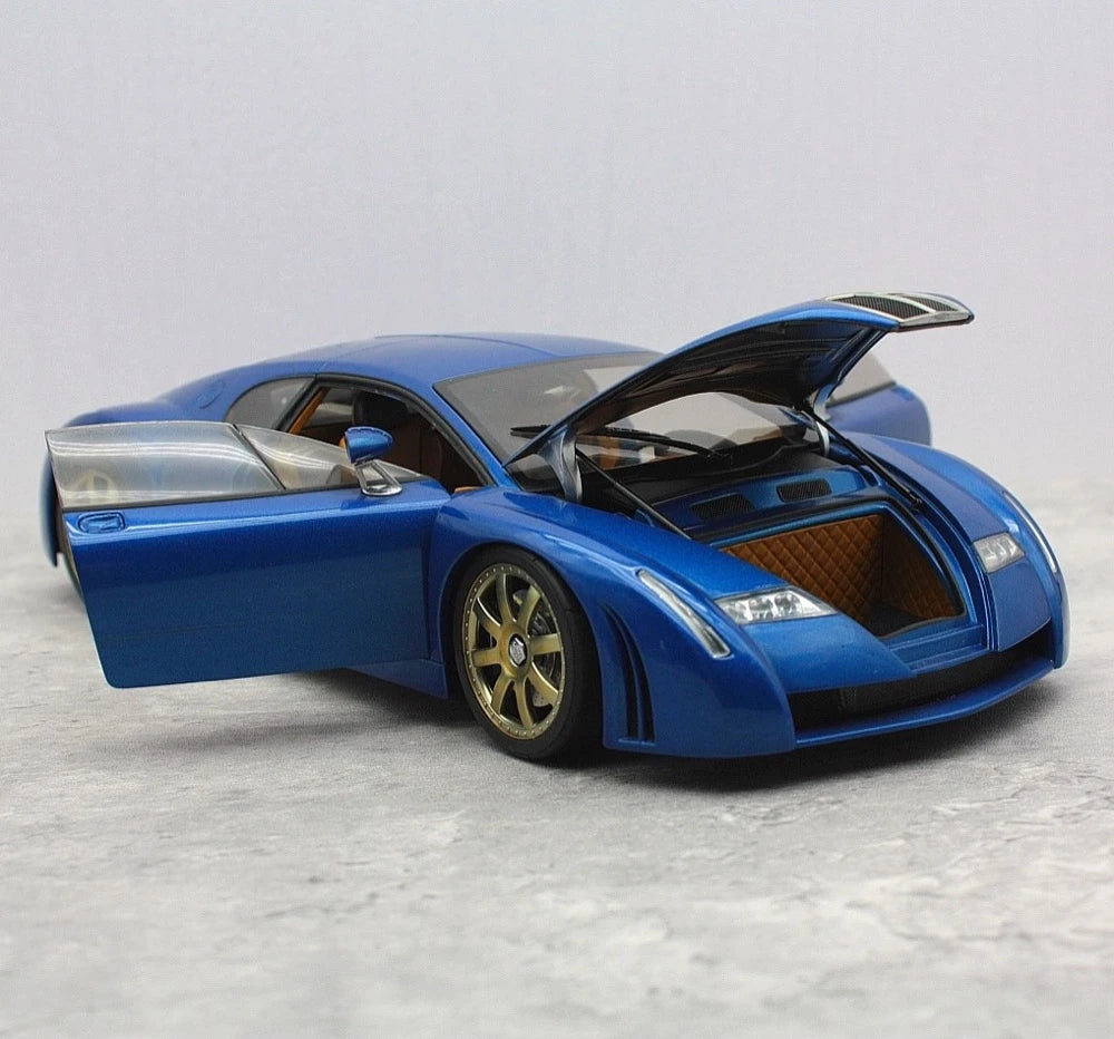 [AutoArt] 1:18 Bugatti 1999 Chiron Concept bleu voiture miniature Die-Cast