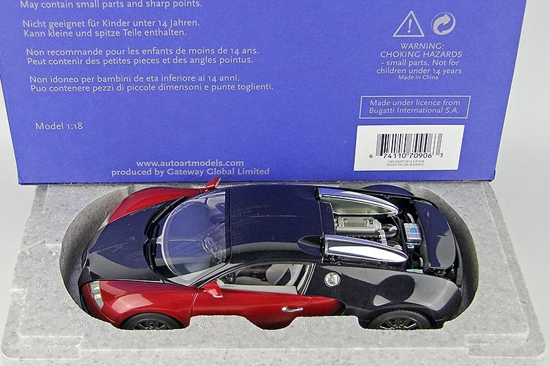 [AutoArt] 1:18 Bugatti 2005 Veyron EB 16.4 Red Model Car Die-Cast