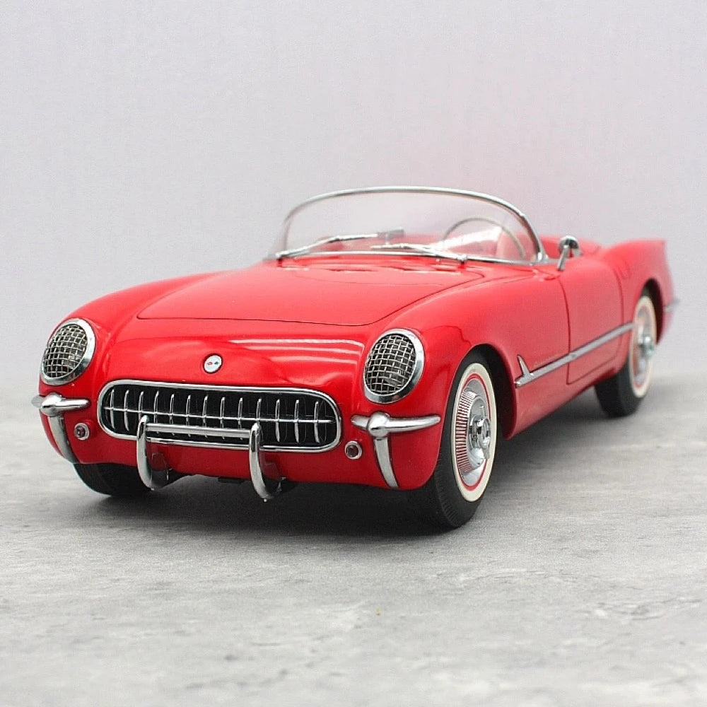 [AutoArt] 1:18 Chevrolet 1954 Corvette C1 Convertible röd modellbil Die-Cast