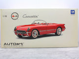 [AutoArt] 1:18 Chevrolet 1954 Corvette C1 Convertible röd modellbil Die-Cast