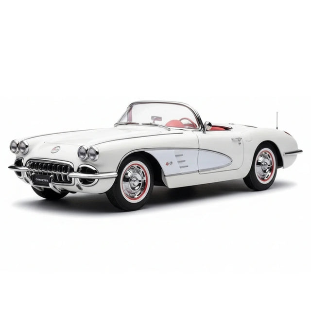 [AutoArt] 1:18 Chevrolet 1959 Corvette C1 White Model Car Die-Cast