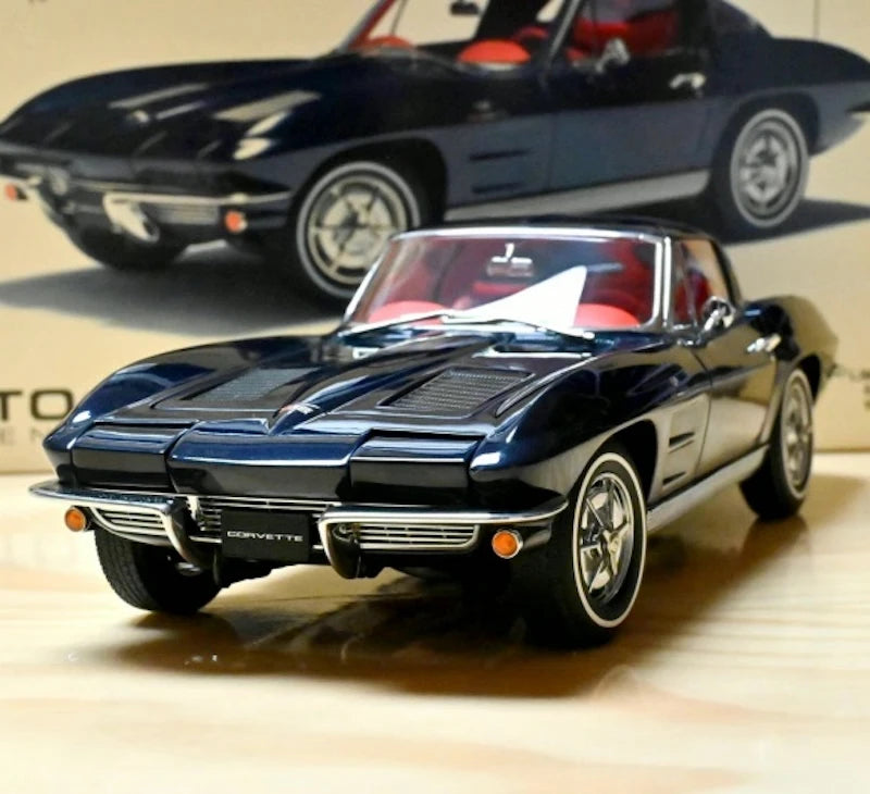 [AutoArt] 1:18 Chevrolet 1963 Corvette C2 Blue Model Car Die-Cast
