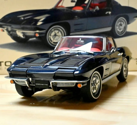[AutoArt] 1:18 Chevrolet 1963 Corvette C2 Blue Model Car Die-Cast