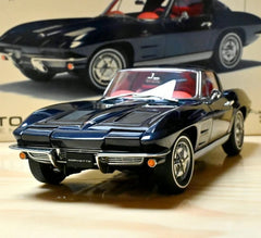 [AutoArt] 1:18 Chevrolet 1963 Corvette C2 Blue Model Car Die-Cast