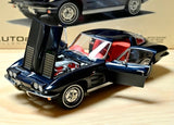 [AutoArt] 1:18 Chevrolet 1963 Corvette C2 Blue Model Car Die-Cast