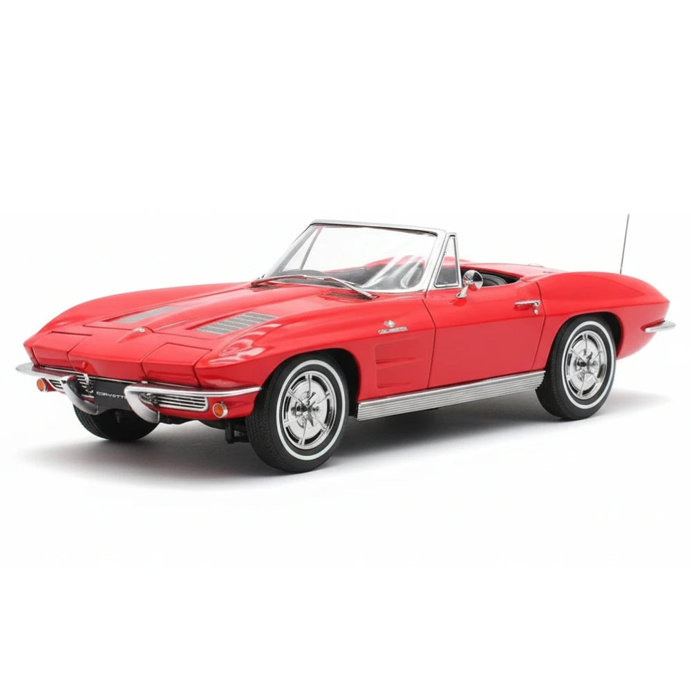 [AutoArt] 1:18 Chevrolet 1963 Corvette C2 Convertible Red Model Car Die-Cast