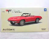 [AutoArt] 1:18 Chevrolet 1963 Corvette C2 Convertible Red Model Car Die-Cast