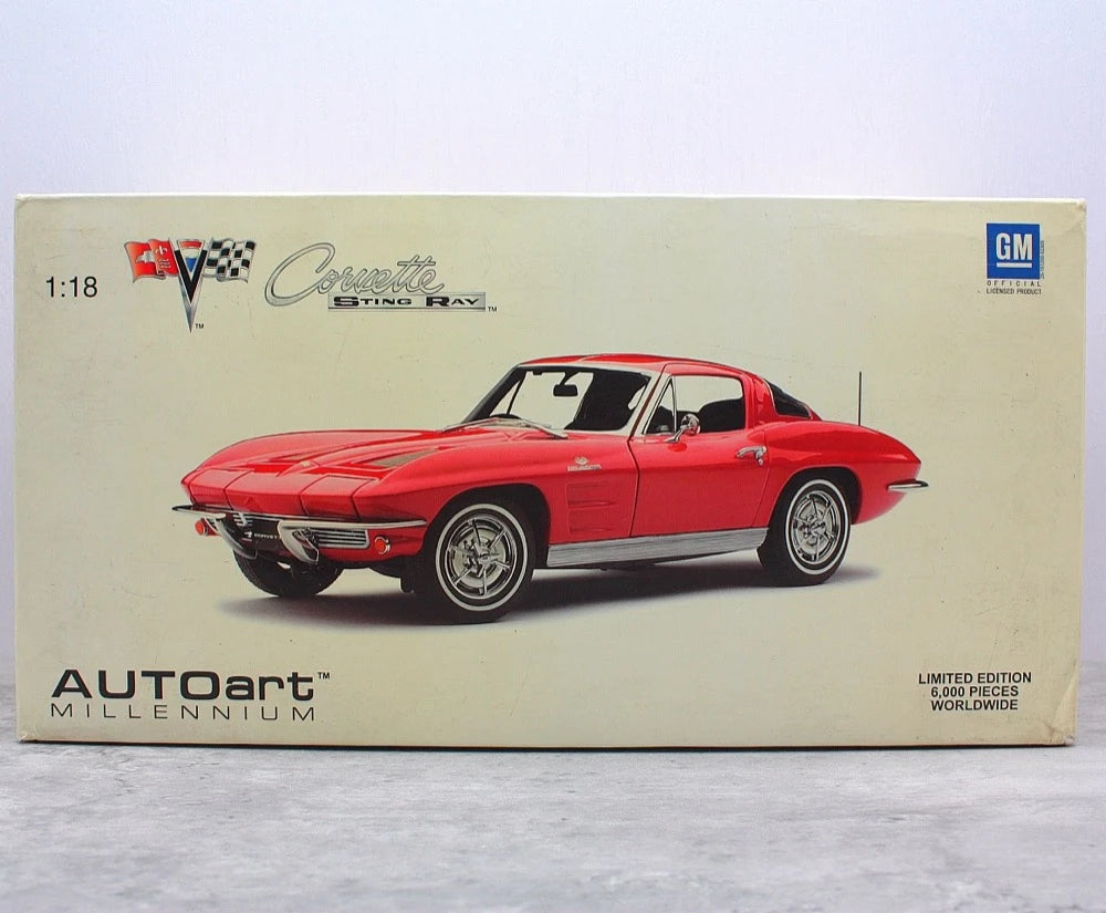 [AutoArt] 1:18 Chevrolet 1963 Corvette C2 Red Model Car Die-Cast