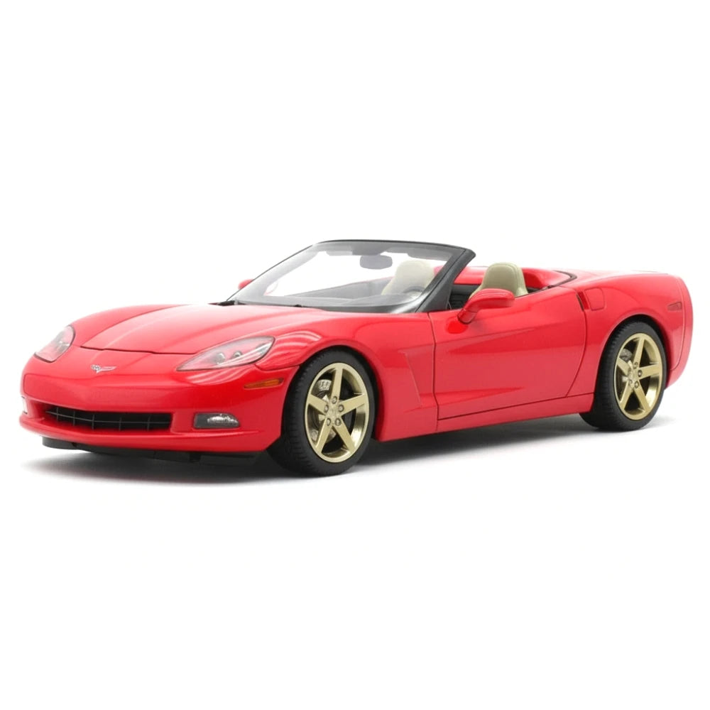 [AutoArt] 1:18 Chevrolet 2005 Corvette C6 Convertible Red Model Car Die-Cast