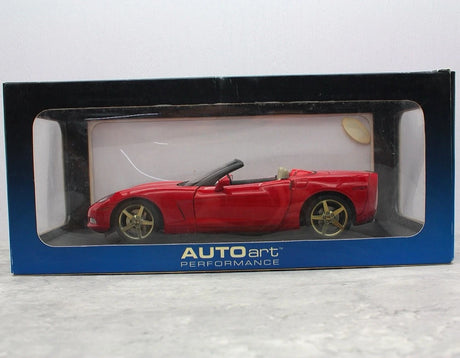 [AutoArt] 1:18 Chevrolet 2005 Corvette C6 Convertible Red Model Car Die-Cast