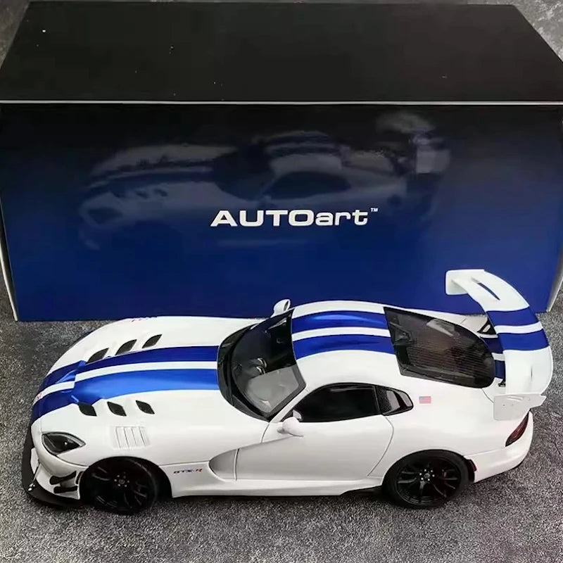 [Autoart] 1:18 Dodge 2017 Viper ACR White & Blue Model Car Die-Cast