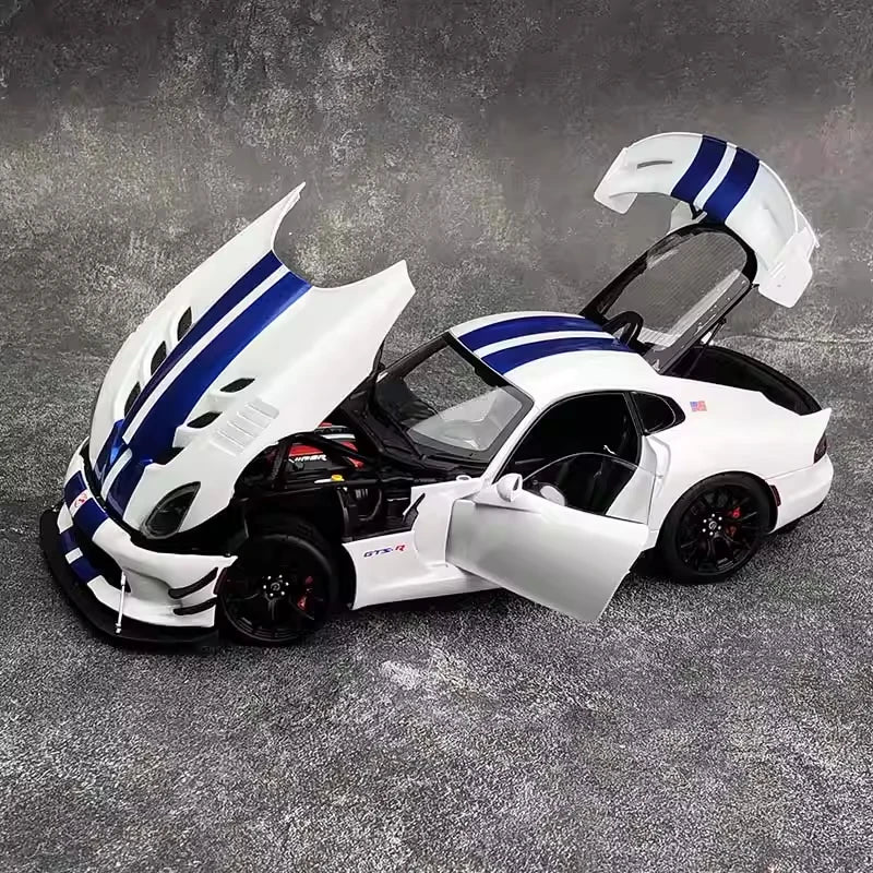 [Autoart] 1:18 Dodge 2017 Viper ACR White & Blue Model Car Die-Cast