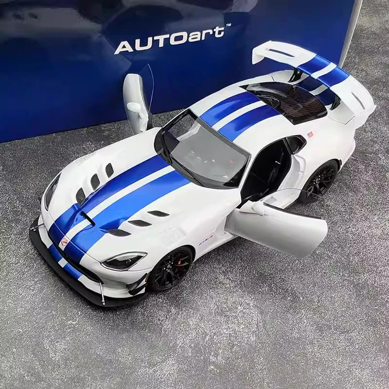 [Autoart] 1:18 Dodge 2017 Viper ACR White & Blue Model Car Die-Cast