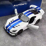 [Autoart] 1:18 Dodge 2017 Viper ACR White & Blue Model Car Die-Cast