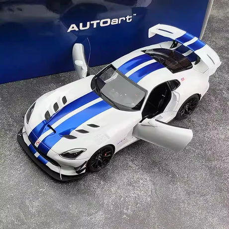 [Autoart] 1:18 Dodge 2017 Viper ACR White & Blue Model Car Die-Cast