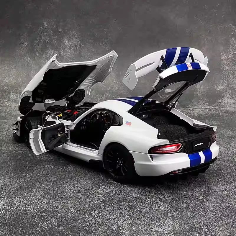 [Autoart] 1:18 Dodge 2017 Viper ACR White & Blue Model Car Die-Cast