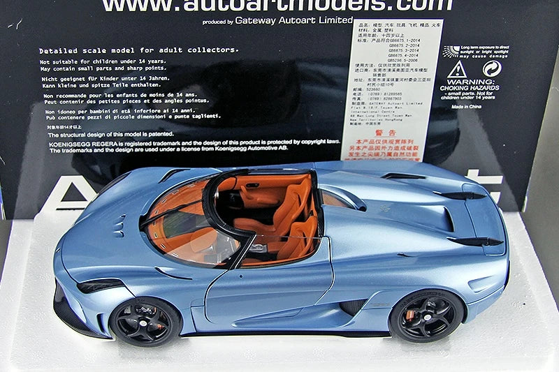 [AutoArt] 1:18 Koenigsegg 2016 Regera blauw modelauto Die-Cast