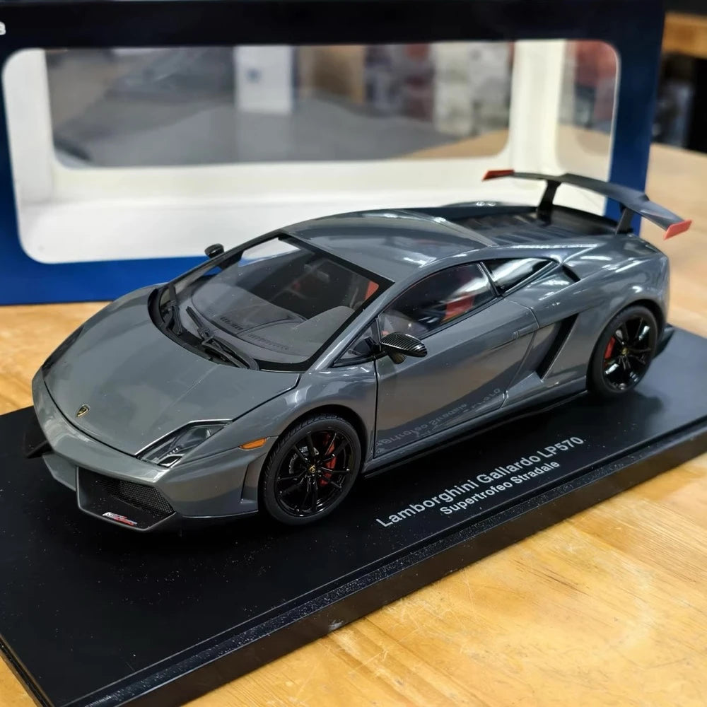[AutoArt] 1:18 Lamborghini 2010 Gallardo LP570-4 Superleggera gris voiture miniature Die-Cast