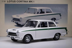 [AutoArt] 1:18 Lotus 1963 Cortina Mk1 bianco modellino di auto Die-Cast
