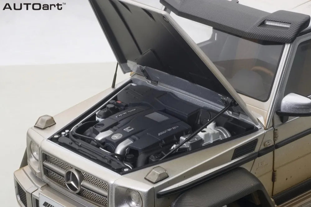 [AutoArt] 1:18 Mercedes-Benz 2013 G63 AMG 6x6 Mud Silver Model Car Die-Cast