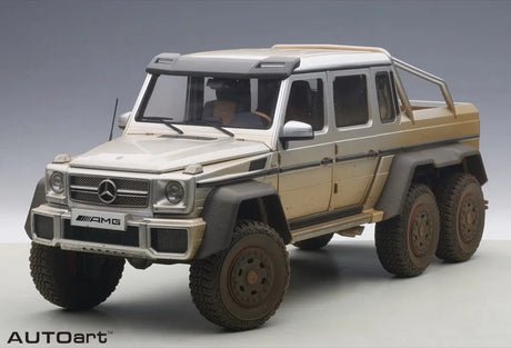 [AutoArt] 1:18 Mercedes-Benz 2013 G63 AMG 6x6 Mud Silver Model Car Die-Cast