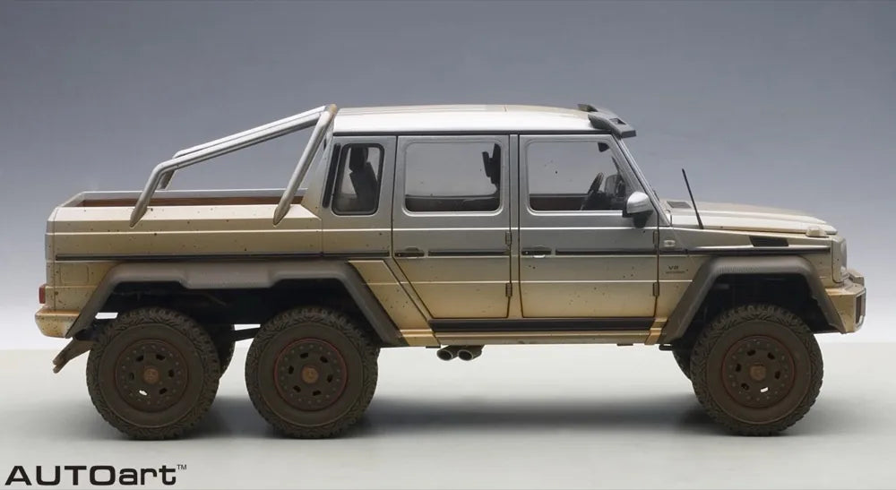 [AutoArt] 1:18 Mercedes-Benz 2013 G63 AMG 6x6 Mud Silver Model Car Die-Cast