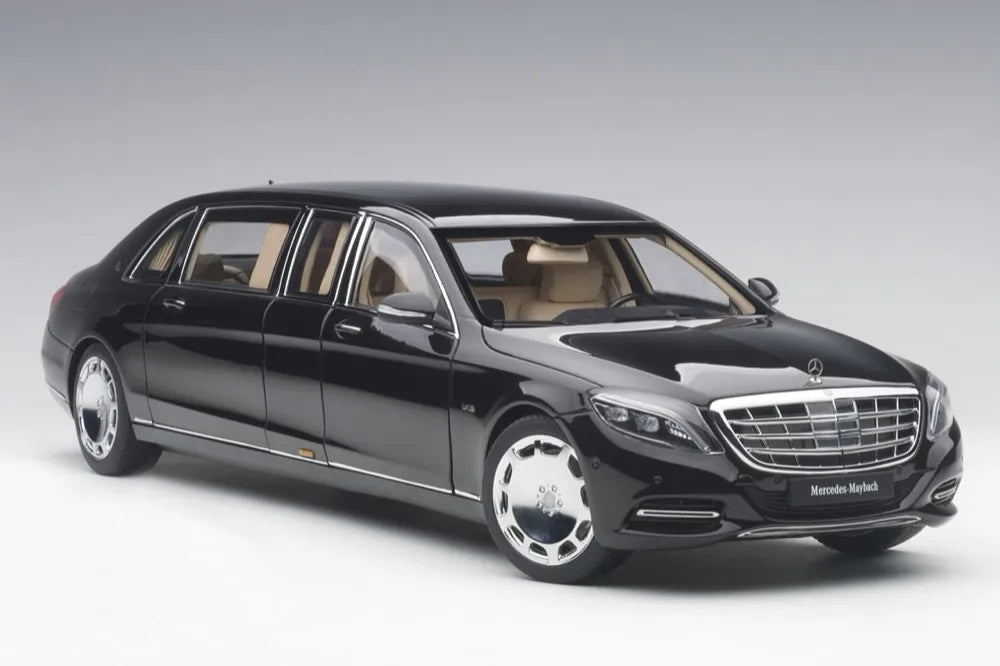 [AutoArt] 1:18 Mercedes-Maybach 2016 S600 Pullman Black Model Car Die-Cast