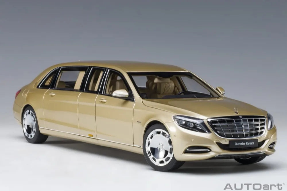 [AutoArt] 1:18 Mercedes-Maybach 2016 S600 Pullman Gold Model Car Die-Cast