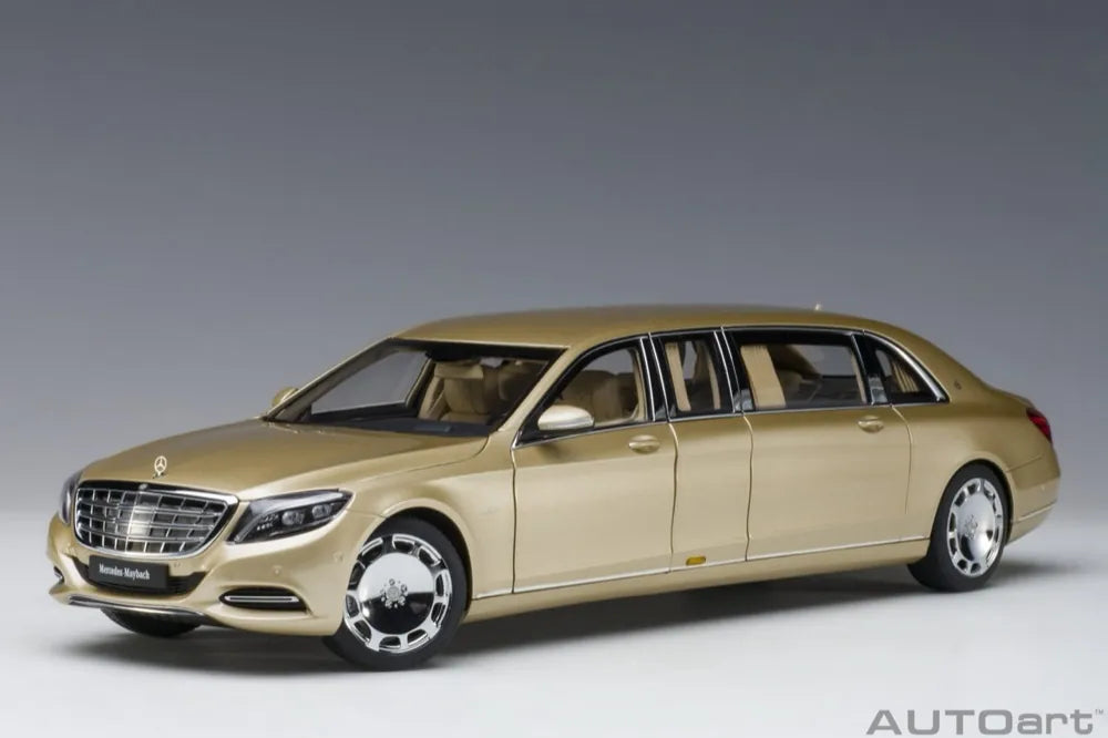 [AutoArt] 1:18 Mercedes-Maybach 2016 S600 Pullman Gold Model Car Die-Cast