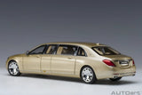 [AutoArt] 1:18 Mercedes-Maybach 2016 S600 Pullman Gold Model Car Die-Cast