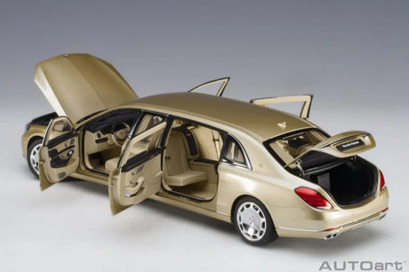 [AutoArt] 1:18 Mercedes-Maybach 2016 S600 Pullman Gold Model Car Die-Cast