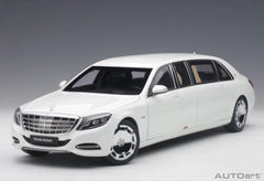 [AutoArt] 1:18 Mercedes-Maybach 2016 S600 Pullman valkoinen pienoismalli Die-Cast