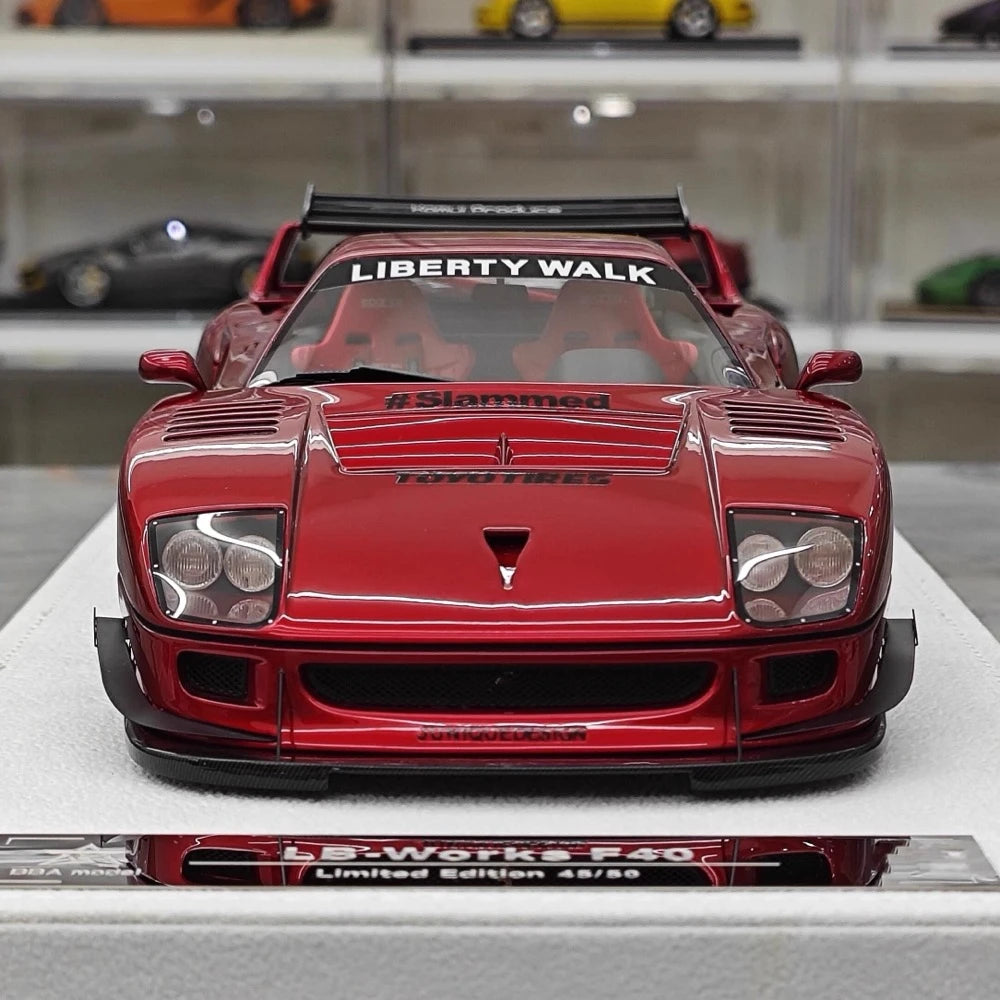 [BBA] 1:18 Ferrari 1987 F40 Liberty Walk Widebody rosso modellino di auto resina